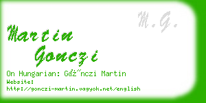 martin gonczi business card